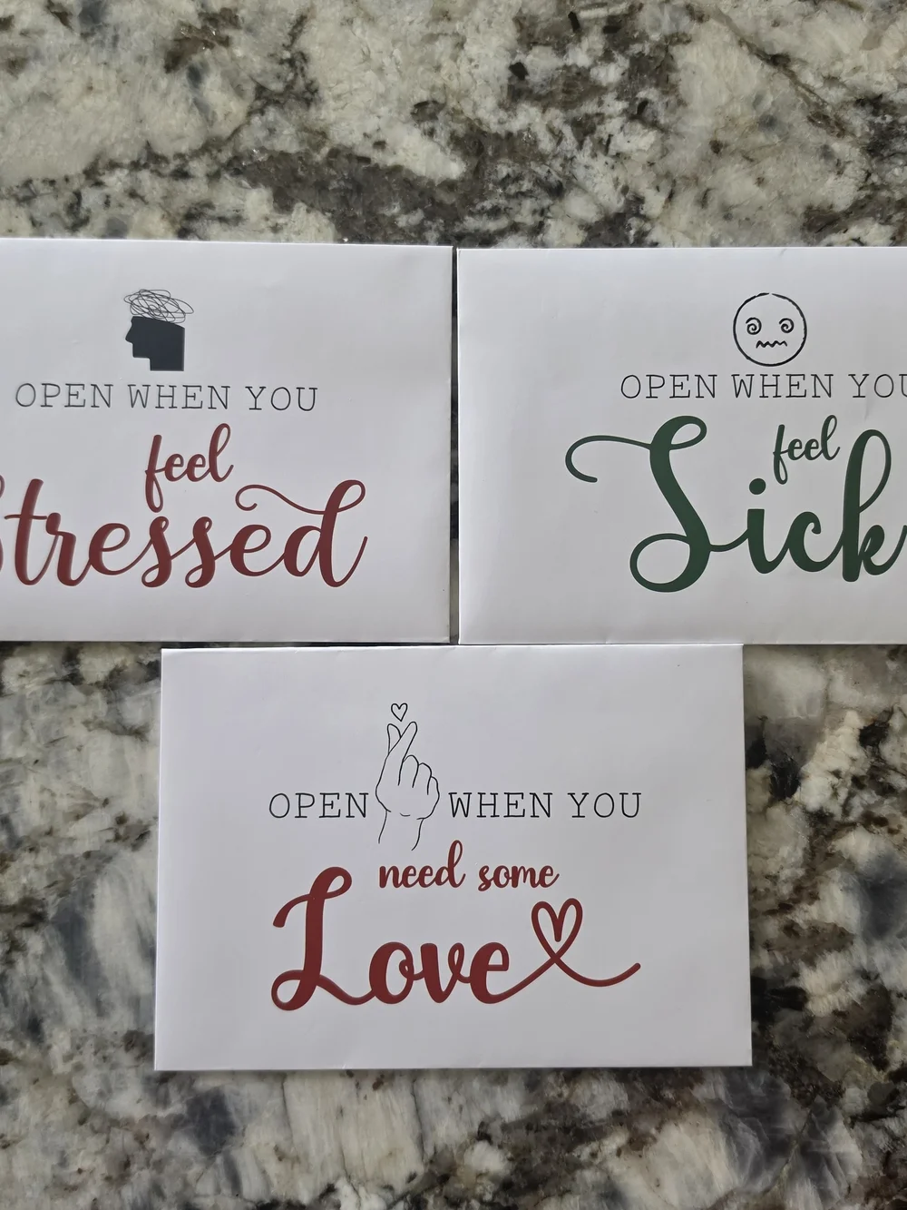 Open When Note Card Set - Assorted Blue, Teal, Gold & Brown (Set Of 15)
